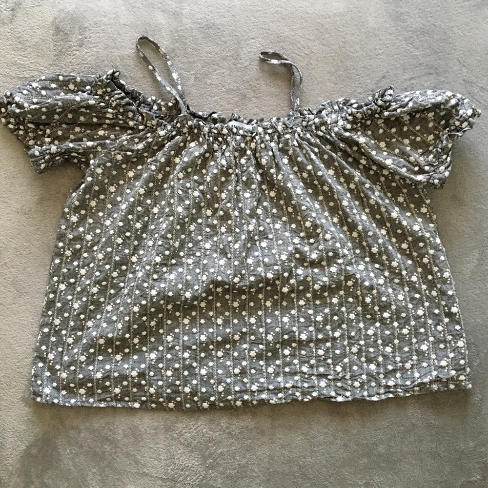 Grey Cold Shoulder Blouse!